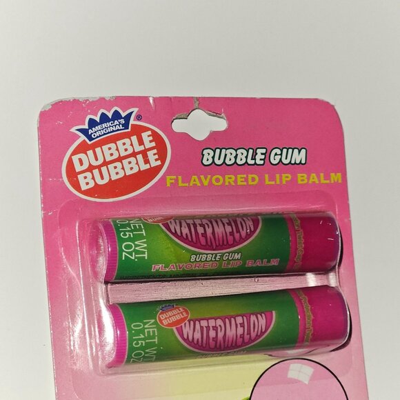 NOS Dubble Bubble Watermelon Bubble Gum Flavored Lip Balm 2-Pack 2010 READ - Picture 2 of 5